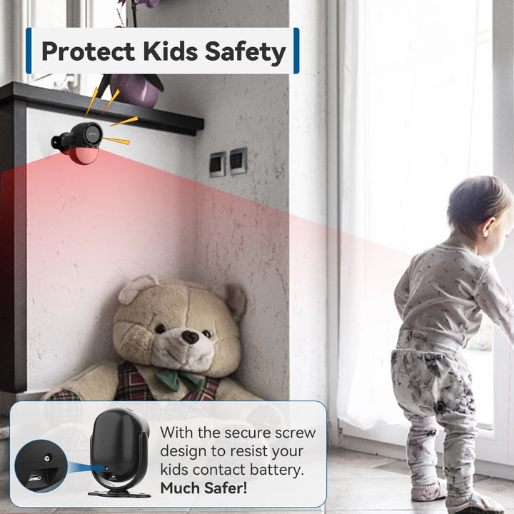 CPVAN Motion Detector for Home Burglary Security Protection Wireless Motion Sensor with Door Sensor Alarm and Remote Control