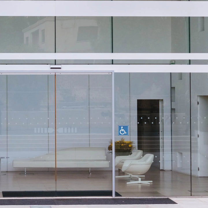 4pcs Disabled Wheelchair Sign Stickers Decals Disability Symbol Traffic Signal Roadway Safety Self Adhesive Parking Signs Car