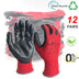 24 pieces/12 pairs of work gloves with PU coating on palm.