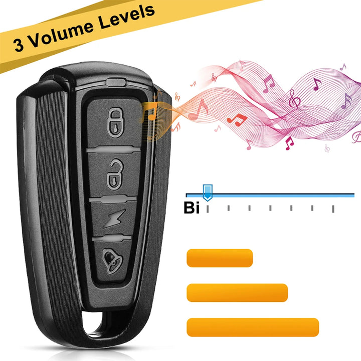 Anchtek Motorcycle Bike Alarm USB Charging Wireless  Anti theft 115dB Vibration Detector Electric Moto Car Alarm System