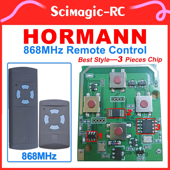 HORMANN Garage Gate Remote Control HORMANN HSM2 HSM4 868 MHZ Handheld Transmitter 868.35mhz