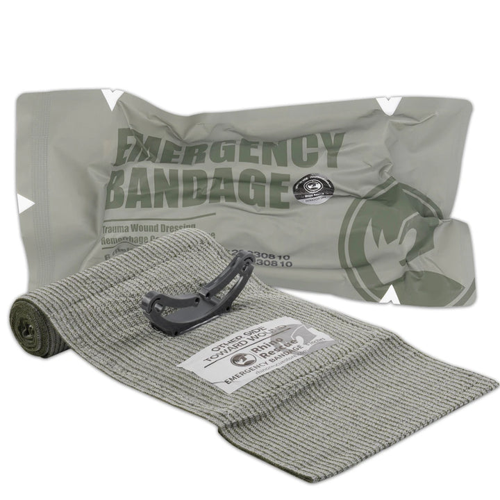 RHINO RESCUE 4/6" Israeli Style Emergency Bandage, Trauma Wound Dressing, Combat Tactical First Aid Kit IFAK Supplies