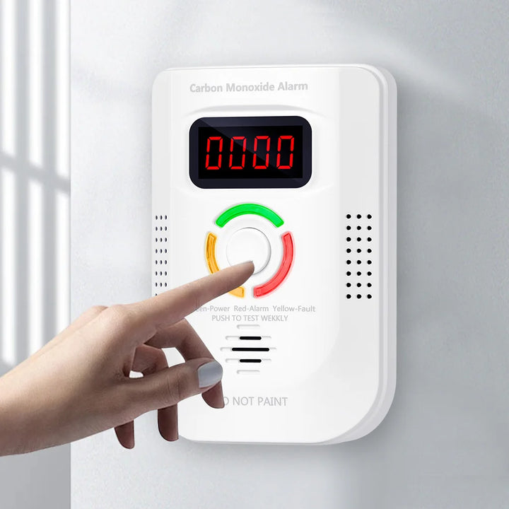 Plug-in carbon monoxide detectors with LED digital display.