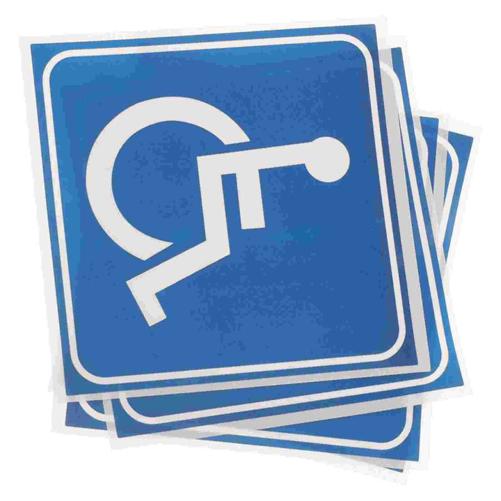 4pcs Disabled Wheelchair Sign Stickers Decals Disability Symbol Traffic Signal Roadway Safety Self Adhesive Parking Signs Car
