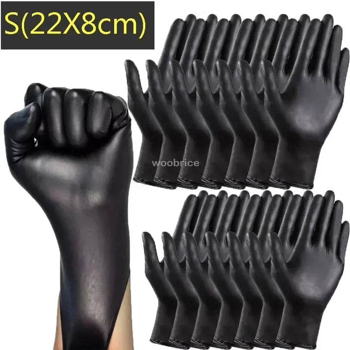 Black PVC disposable gloves for - General use